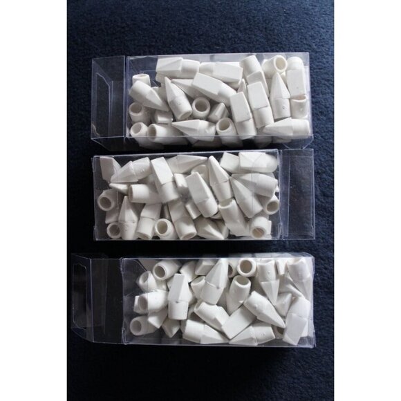 3 Packs of White Pencil Top Eraser Caps for Pencils, Erasers for Pencils Tops, - Picture 1 of 2